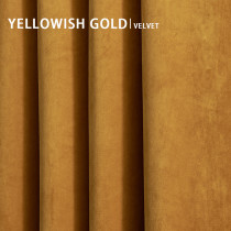 Yellowish Gold|Solid Blackout Velvet Curtain Drapery (1 Panel)