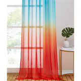 Rainbow Pattern Printed Sheer Curtain - 1 Panel