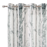 Botanic Tree Branch Pattern Linen Textured Semi-Sheer Curtain (1 Panel)