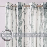 Botanic Tree Branch Pattern Linen Textured Semi-Sheer Curtain (1 Panel)