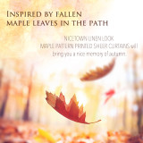 Maple Leaf Textured Semi Sheer Curtain in Atrovirens(1 Panel)