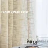 Faux Linen Textured Sheer Tier Curtain (1 Panel)
