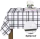 Plaid Waterproof Taupe Buffalo Checked Rectangle Tablecloth