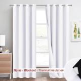 3 Layers 100% Blackout Soundproof Curtain (2 Layers of Blackout Fabric & 1 Layer of Sound Absorbent Cotton)(1 Panel)