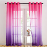 Rainbow Pattern Printed Sheer Curtain - 1 Panel