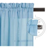 Faux Linen Textured Sheer Tier Curtain (1 Panel)