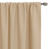 County Wooden Barn Door Pattern Blackout Curtain (Set of 2 Panels)