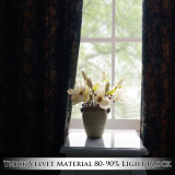 Floral Printed Blackout Velvet Curtain (1 Panel)