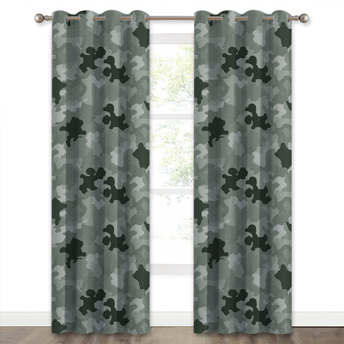 Camouflage Pattern Room Darkening Blackout Curtain(1 Panel)