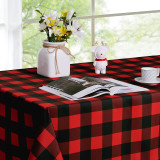 Waterproof Simple Checked Plaid Tablecloth