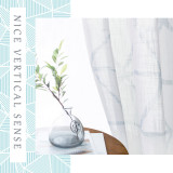 Sketched Triangle Pattern Semi-Sheer Voile Textured Curtain (1 Panel)