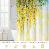 Watercolor Dripping Dot Shower Curtain