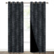 Complex Grid Thin Lines Pattern Noise Reducing 100% Blackout Curtain (1 Panel)