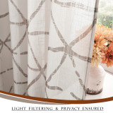 Linen Texture Wave Fabric Light Glare Filter Blackout Curtain (1 Panel)