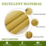 Adjustable Width Privacy Curtain Hang with Sticky Strap - Set of 2 Panels