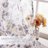 Prints Linen Look Doris Sheer Fabric Swatch Refundable Order Amount Over $199