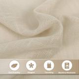 Faux Linen Textured Sheer Tier Curtain (1 Panel)