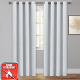 Solid Inherent Soundproof Flame Retardant Blackout Curtain - 1 Panel