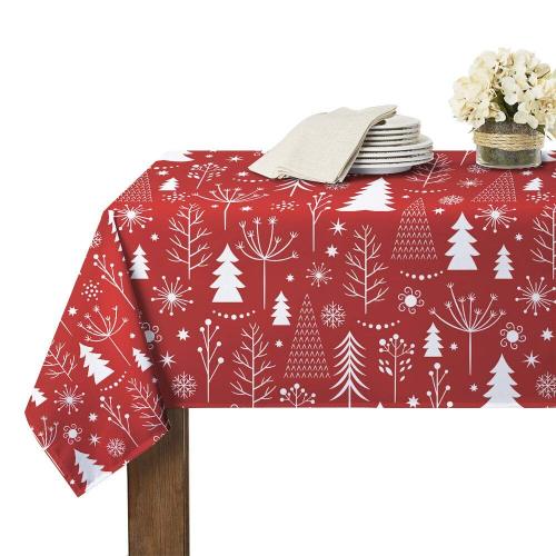 Waterproof Tablecloth with Christmas Pattern for Rectangle Table and Parties
