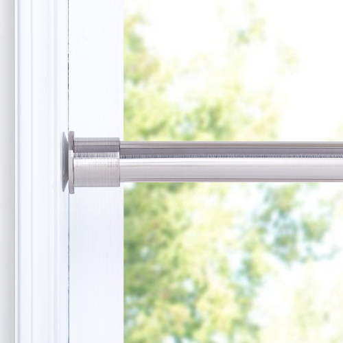 1 1/8 Inch Diameter Premium Tension Curtain Rod Without Drilling for Window