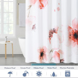 Pink Flower Shower Curtain,1PC