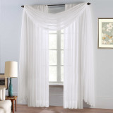 Voile Sheer Curtain Scarf for Wedding Decoration, Bedding and Windows