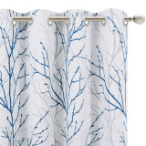 Branches Waterproof Outdoor Curtain for Patio, Front Porch - 1 Panel