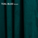 Teal Blue|Solid Blackout Velvet Curtain Drapery (1 Panel)