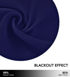 Blackout Curtain Liner with Detachable Ring Included for Windows