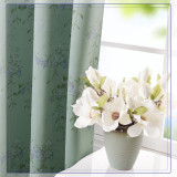 Floral Print Blackout Curtain for Room (1 Panel)