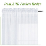 Diamond Trellis Embroidery Crinkled Voile Sheer Curtain (1 Panel)
