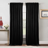 Solid Velvet Blackout Curtain Drapery (One Panel)