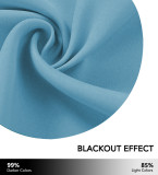 Blackout Curtain Liner with Detachable Ring Included for Windows