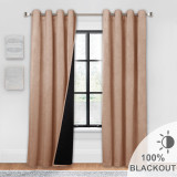 2 Layers Soundproof 100% Blackout Velvet Curtain (1 Panel)