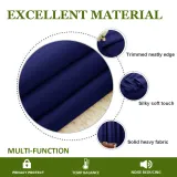 Adjustable Width Privacy Curtain Hang with Sticky Strap - Set of 2 Panels