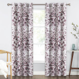 Natural Foliage Ink Painting Blackout Curtain - 1 Panel