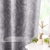 Vintage Damask with Faux Linen Pattern Blackout Curtain(1 Panel)