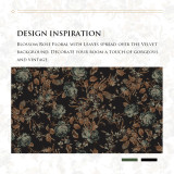 Floral Printed Blackout Velvet Curtain (1 Panel)