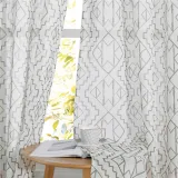 Ethnic Pattern Printed Linen Semi-sheer Curtain - 1 Panel