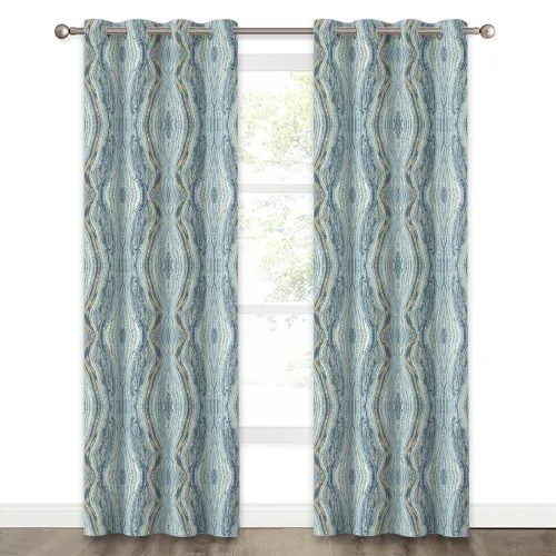 Room Darkening Blackout Curtain with Three Stripe(1 Panel)