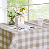 Waterproof Simple Checked Plaid Tablecloth