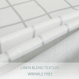 Lattice Linen Textured Semi-Sheer Curtain - 1 Panel