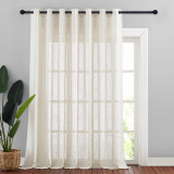 Extra Wide Light Filtering Linen Sheer Curtain (1 Panel)
