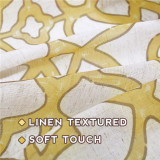 Geometry Printed Pattern Linen Textured Semi-sheer Curtain - 1 Panel