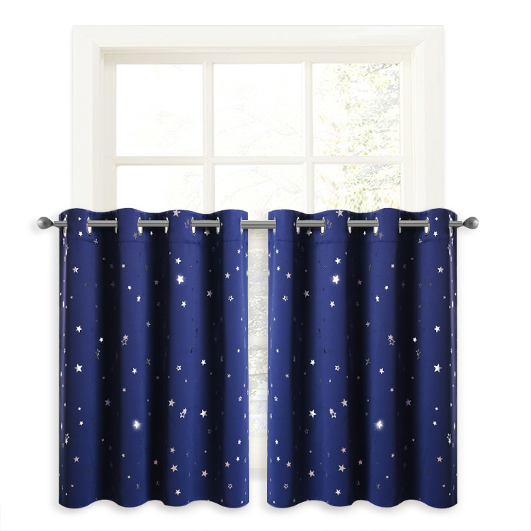 Window Curtain Tier Curtain with Twinkle Star (1 Panel)