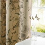Leaves&Floral Pattern Thermal Insulated Blackout Curtain(1 Panel)