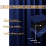 Thermal Insulated Slanted Blackout Curtain Drape for Triangle Window, Villa (1 Panel)