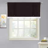 Two-Tone Rod Pocket Window Curtain Valance with Pick-Up Accents