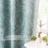 Vintage Damask with Faux Linen Pattern Blackout Curtain(1 Panel)