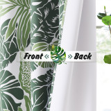 Banana Leaves Pattern Printed Blackout Curtain (1 Panel）